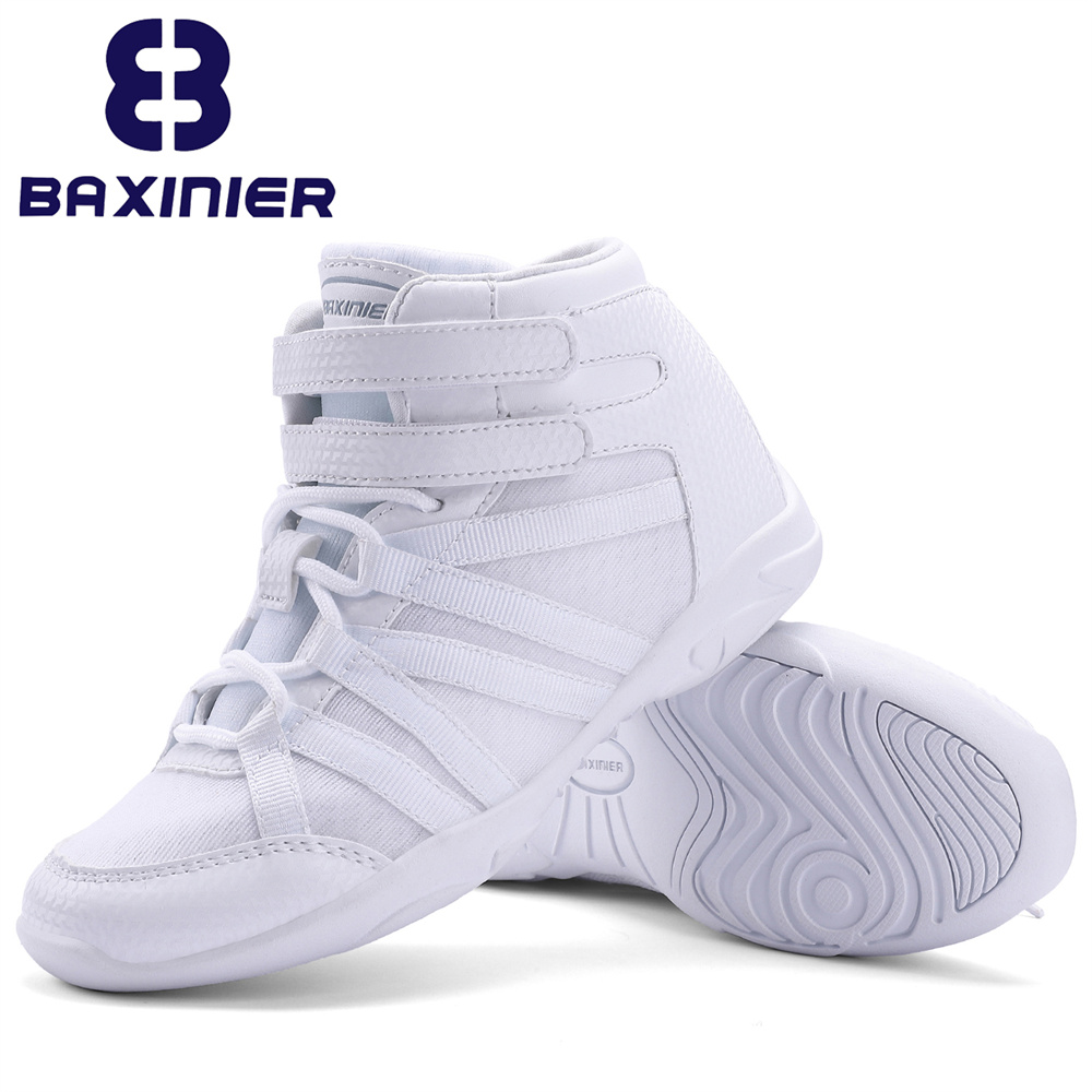 White Sneaker Care Kit - BAXINIER Girls White High Top Cheerleading