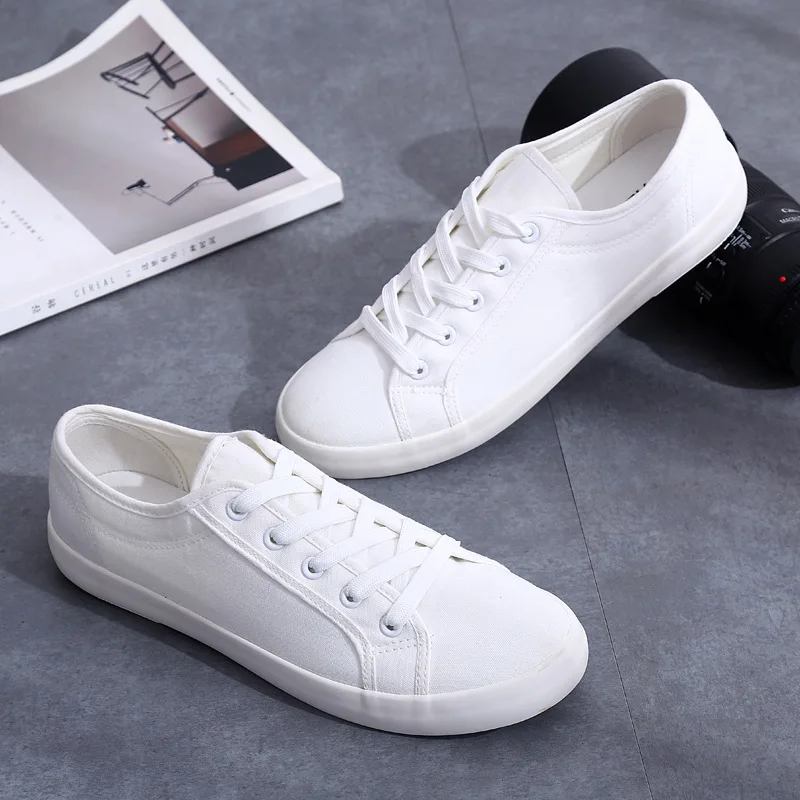 White Sneaker Care Kit - White Couple Canvas Shoes Summer Shoes