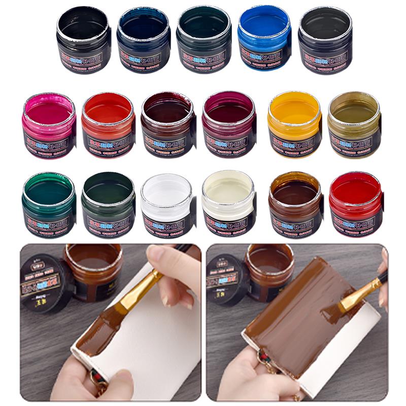 Shoe Polish Cream - Vegetable Tanned Leather Pigment 50g/Bottle Coloring
