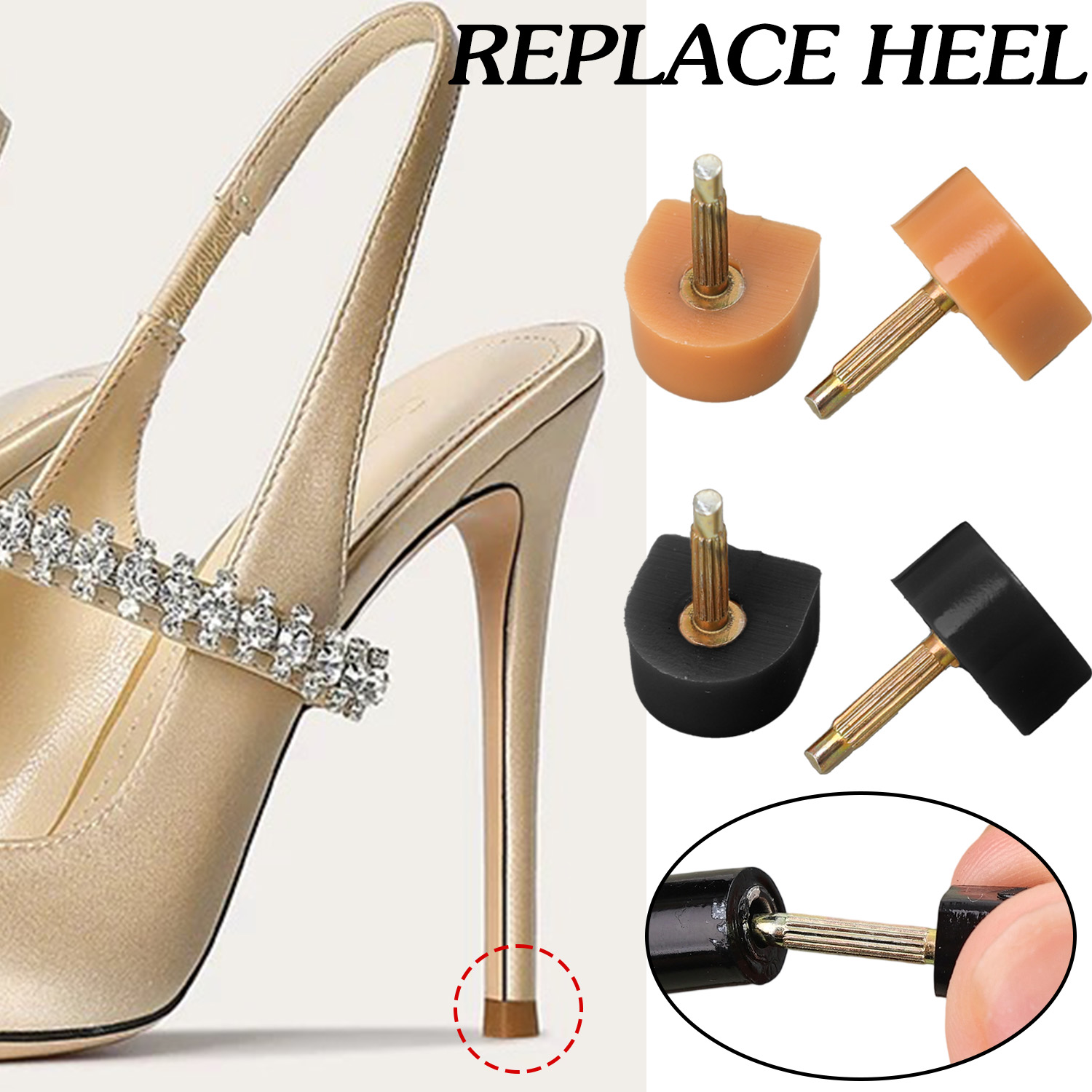 10pcs Heel Repair Tips Pins Sh - Sneaker Care Tips review and price