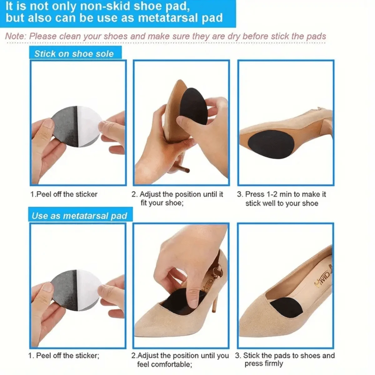 Anti-Slip Rubber Shoe Pads 1-3 - Sneaker Shoe Care Kit review and price