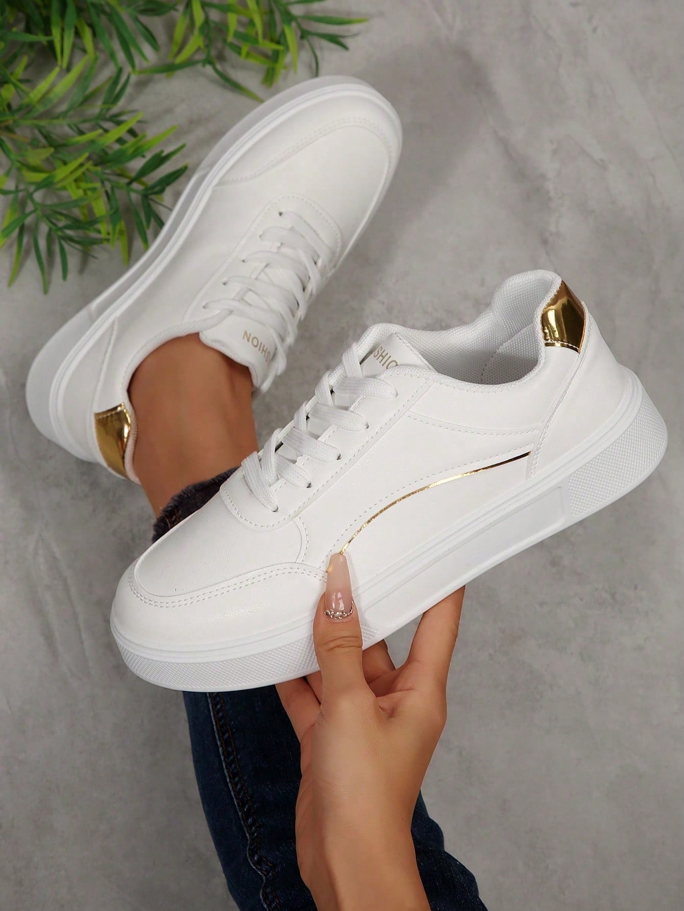 Women White Casual Sneakers, L - White Sneaker Care Kit review and price