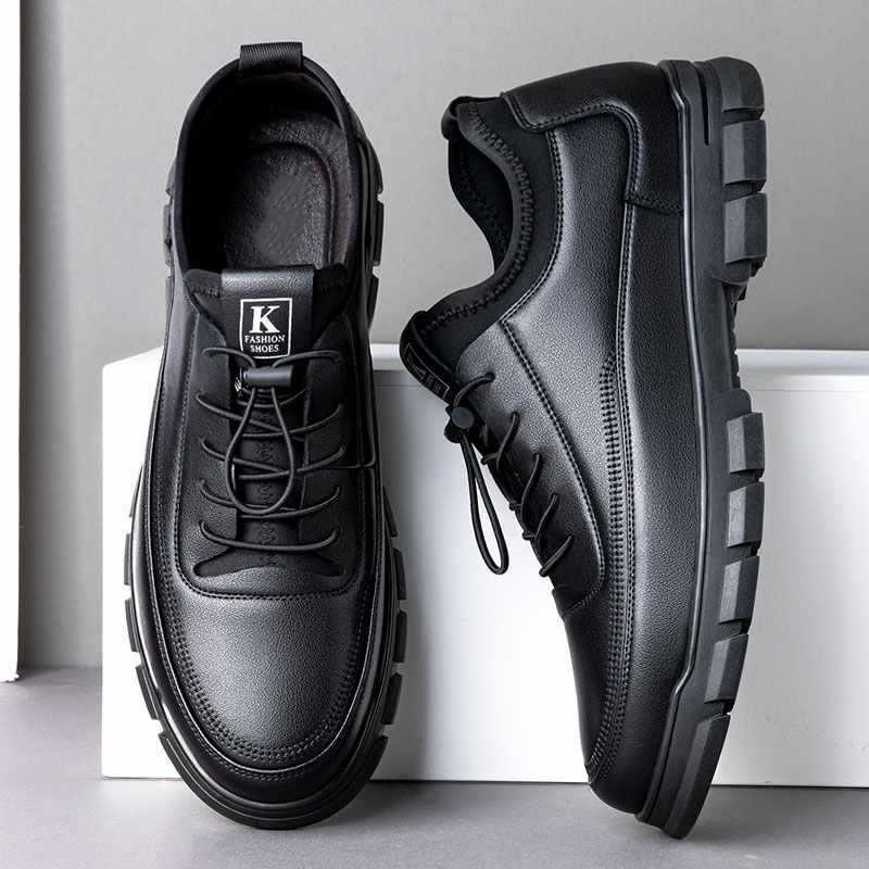 Men's Black Faux Leather Warm  - Sneaker Career review and price