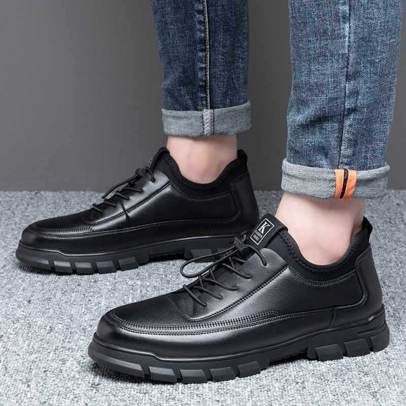 Men's Black Faux Leather Warm  - Sneaker Career review and price